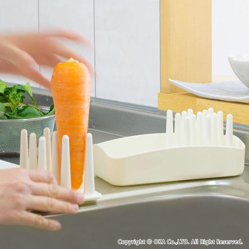 オカ 冷蔵庫収納 野菜スタンド ホワイト 約10.8×20.5×9cm PLYS(プリス) ベジマジ たてる｜lifeshop369｜12