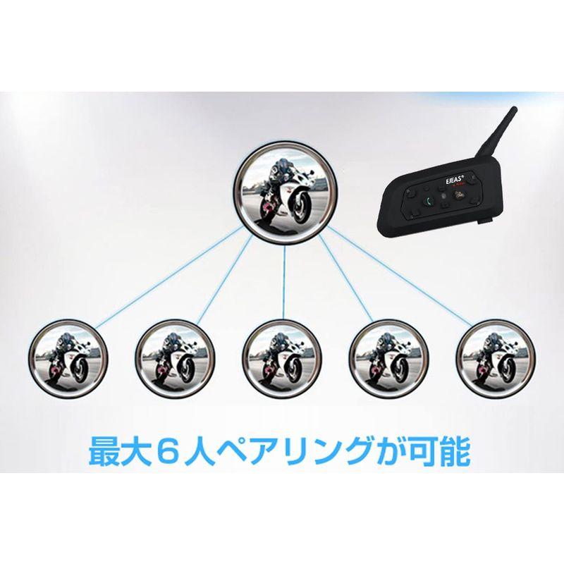 Mihono バイクインカム 6Riders （2台セット） V6Pro昇級版 ツーリング 6人ペアリング 2人同時通話 Bluetooth｜lifeshop369｜04