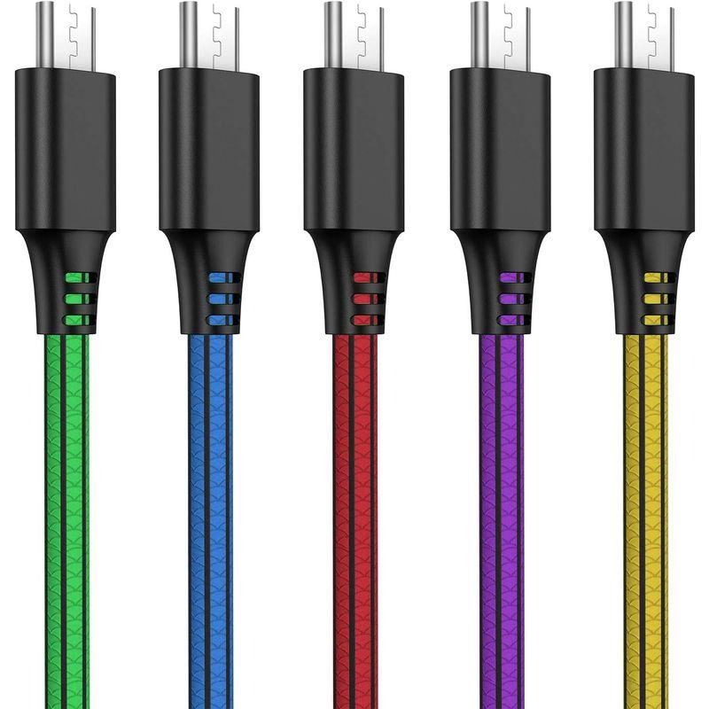 Micro USB ケーブル 5本セット 2m 急速充電 高速データ転送 2.4A 断線防止 Xperia Fujitsu Arrows G｜lifeshop369｜03