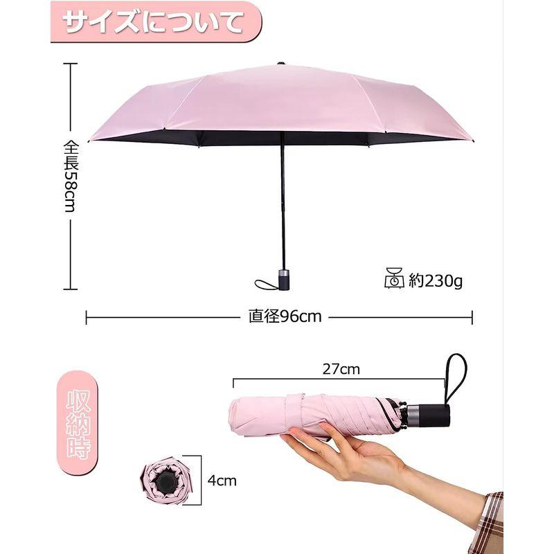 日傘 折りたたみ 晴雨兼用 コンパクト 軽量 UV カット ピンク レディース