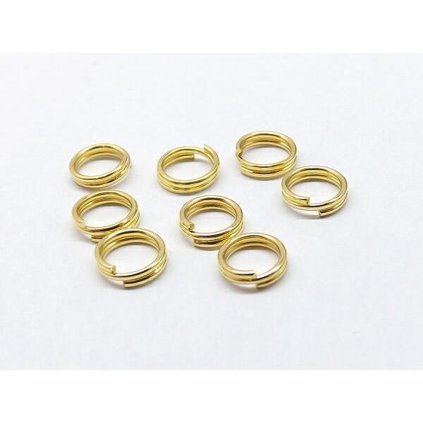 アクセサリーパーツ 2重カン ゴールド 30個入り p-0337 4mm : 天然石卸 