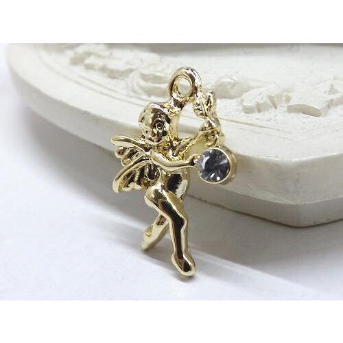 チャーム エンジェル 2個入り cha-0385 : 天然石卸問屋lifestone