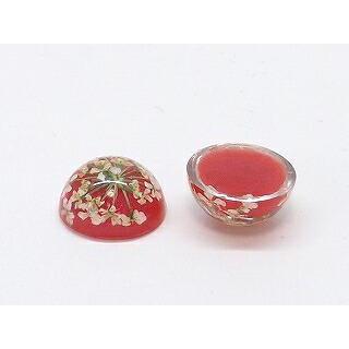 ドライフラワー 封入 レジン カボション パーツ 2個入り p-0965
