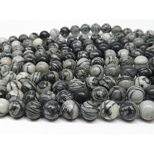 天然石 ゼブラジャスパー ラウンド10mm 1連売り : 天然石卸問屋