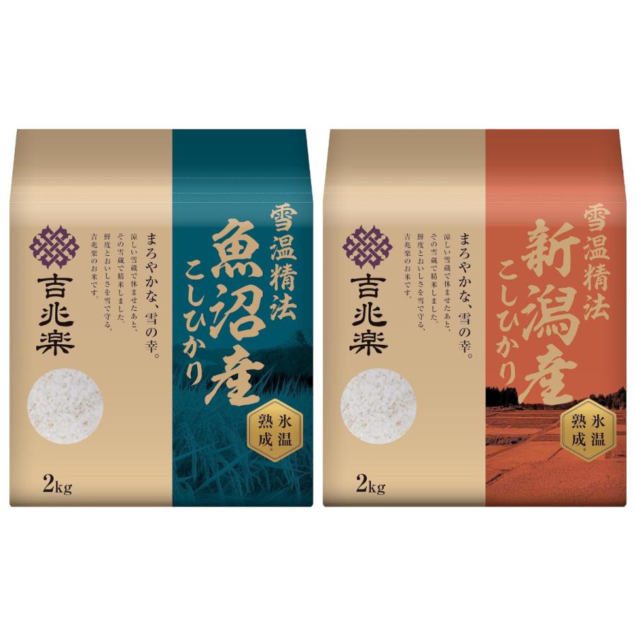 吉兆楽 精米 雪温精法 氷温熟成 こしひかり食べ比べ : ライフスタイル