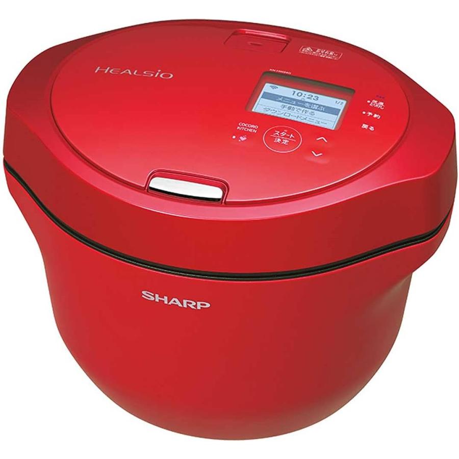 シャープホットクック KN-HW24G-R 未使用品　oggi 未使用】シャープホットクックKN-HW24G-R 2.4L水なし自動調理鍋