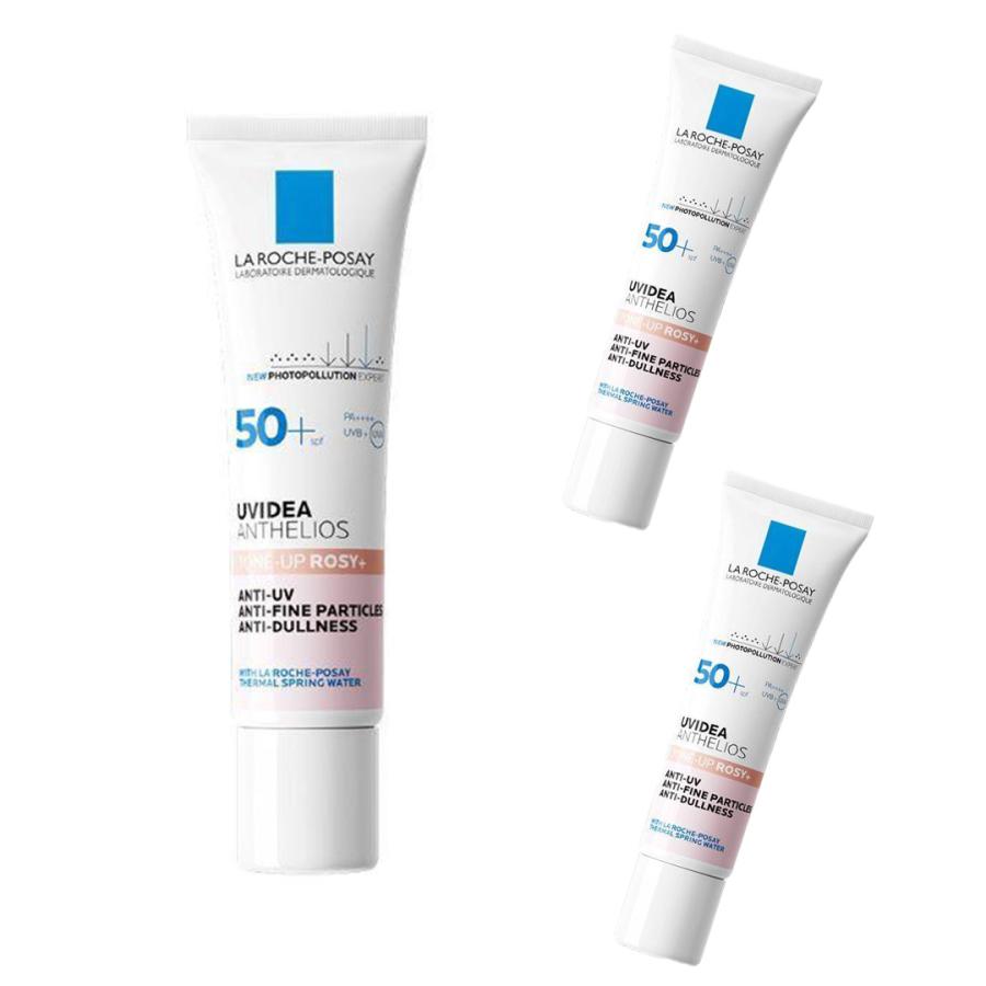 3個セット La Roche-Posay ラロッシュポゼ トーンアップUV下地 ローズ+ 使用期限2027.10