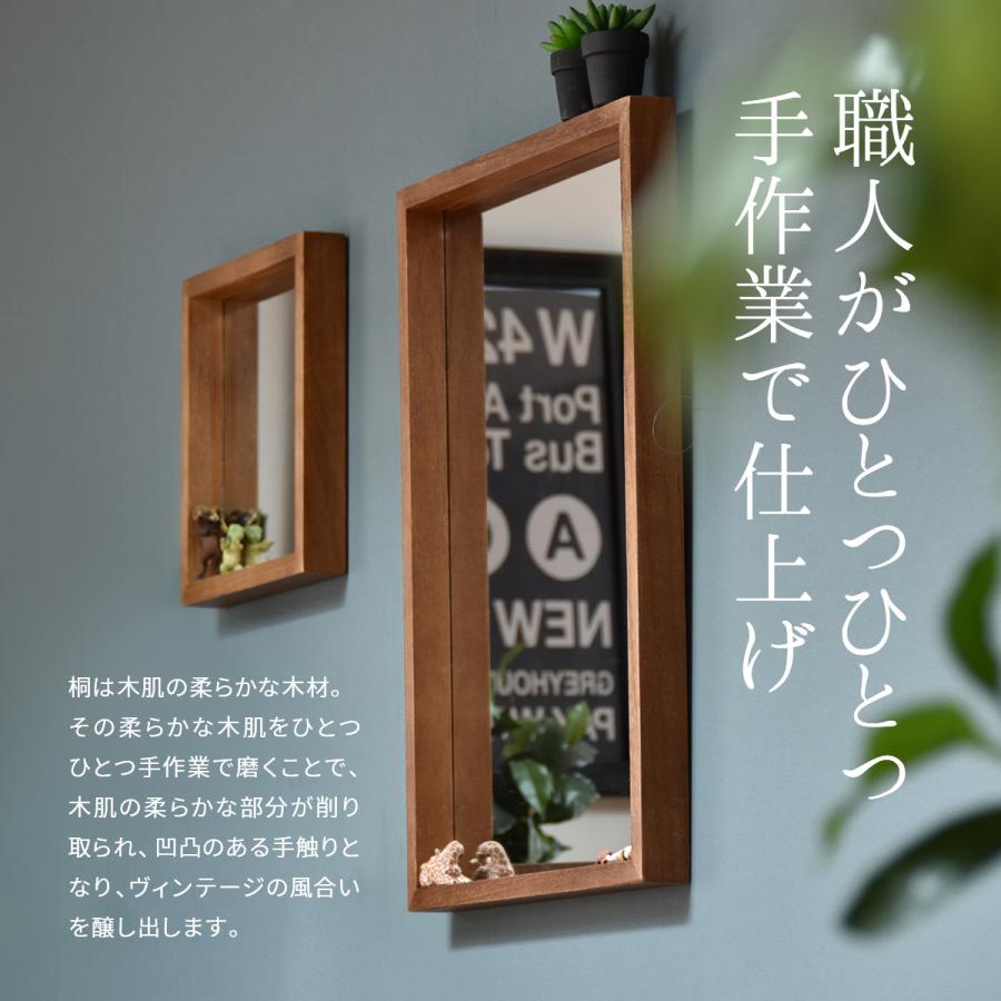 鏡 壁掛け ミラー 木製 おしゃれ 北欧 ウォールミラー アンティーク