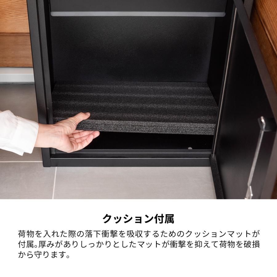 宅配ボックス 宅配BOX 宅配 ボックス ポスト 配達 置き配 一体型 鍵付き容量 メールボックス シルバー おしゃれ ブラック クッション付き｜lifestyle-funfun｜11