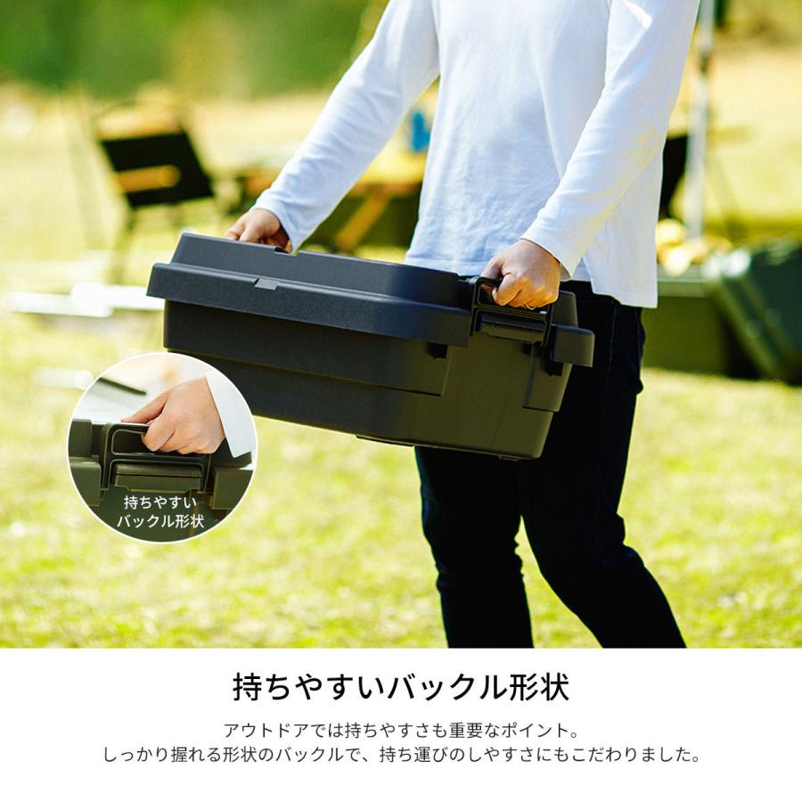 東谷 収納ボックス トランクカーゴS蓋 20L グレー カーキ ブラック
