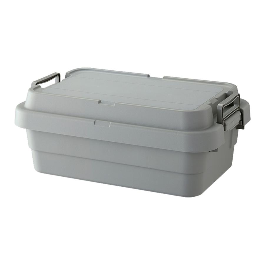 東谷 収納ボックス トランクカーゴS蓋 30L ロータイプ グレー カーキ