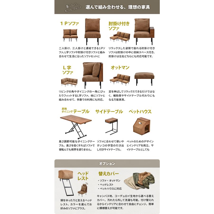 組合せソファ 角用 1Pソファ BANGATE L型角ソファ L字ソファ 幅66cm 組み合わせソファ ユニットソファ ソファー 天然木 ...