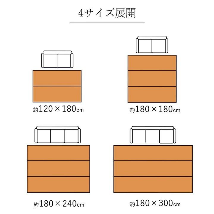 イケヒコ ラグ カーペット 竹 180×180cm マット 消臭 制菌 冷感