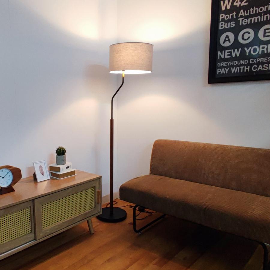 LED フロアランプ 【展示品】動作保証 ADESSO 北欧風 ウォールナット材