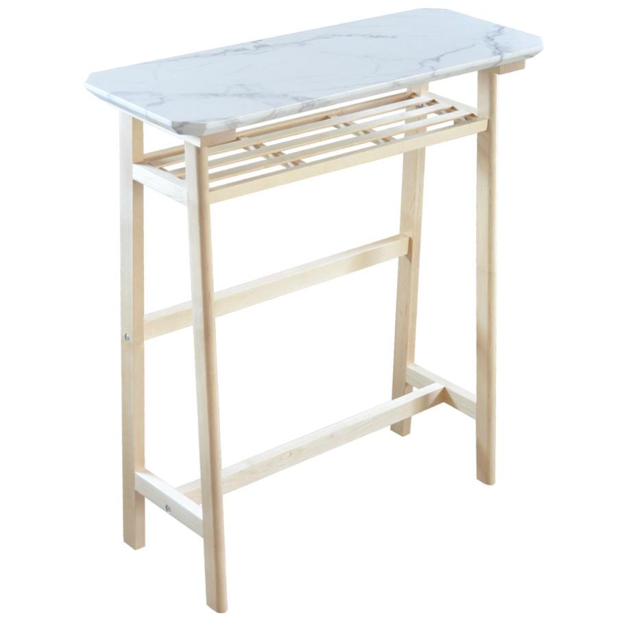 カウンターテーブル 入テーブル 幅90 大理石風 木製 天然木 北欧