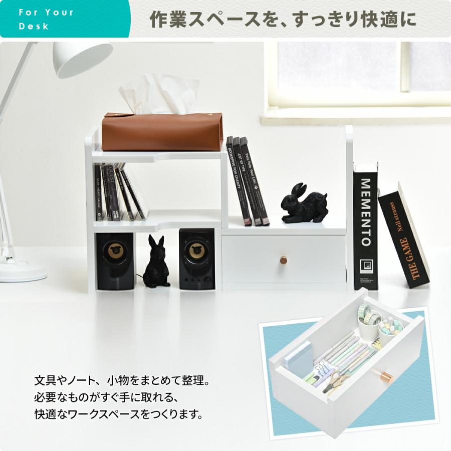 デスクラック スパイスラック D-form 卓上伸縮ラック 小物収納