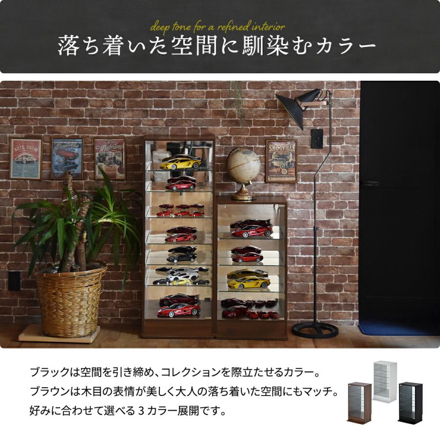 コレクションケース ガラスケース 背面ミラー付き 幅43 高さ81.5 奥行