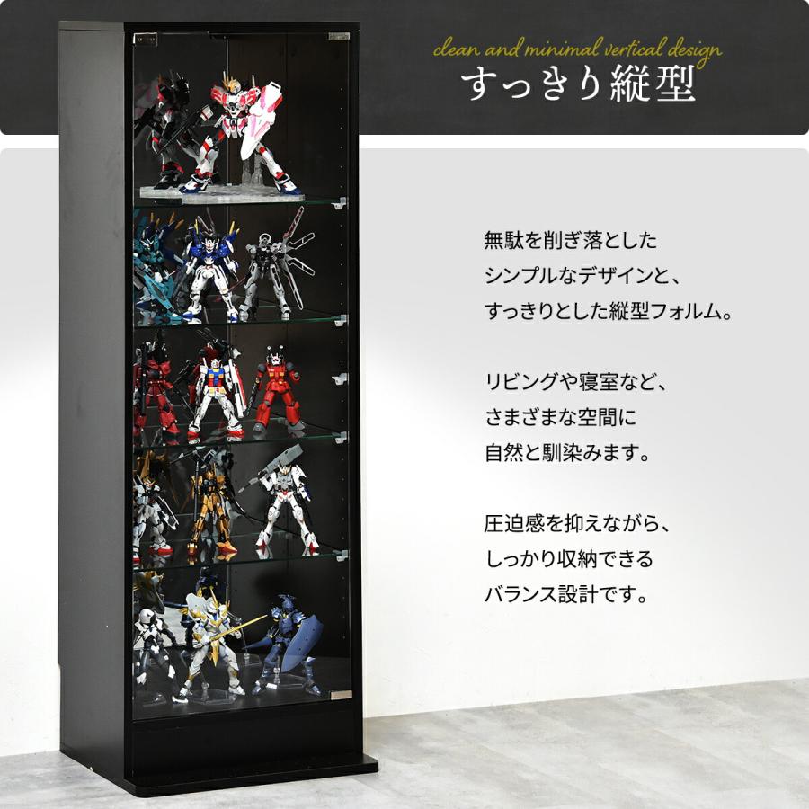 コレクションケース ガラスケース 背面ミラー付き 幅43 高さ120.5 奥行