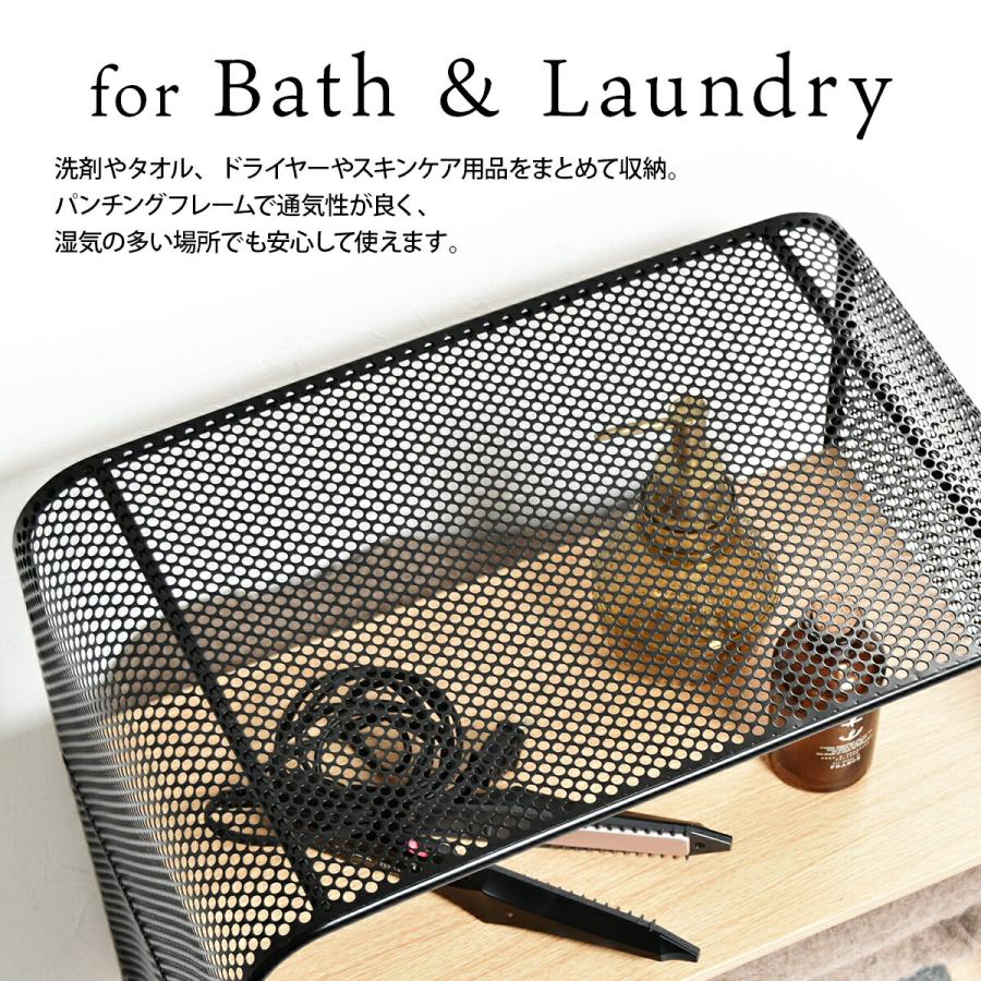 キャスター付きラック キャスター付パンチングメタルラック 3段収納