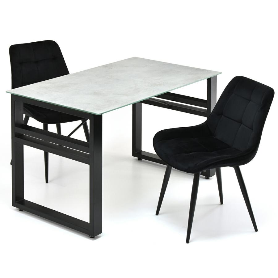 2人がけダイニングテーブル&椅子2脚セット ダイニングテーブルセット 2人用 120cm 長方形 セラミック ダイニング