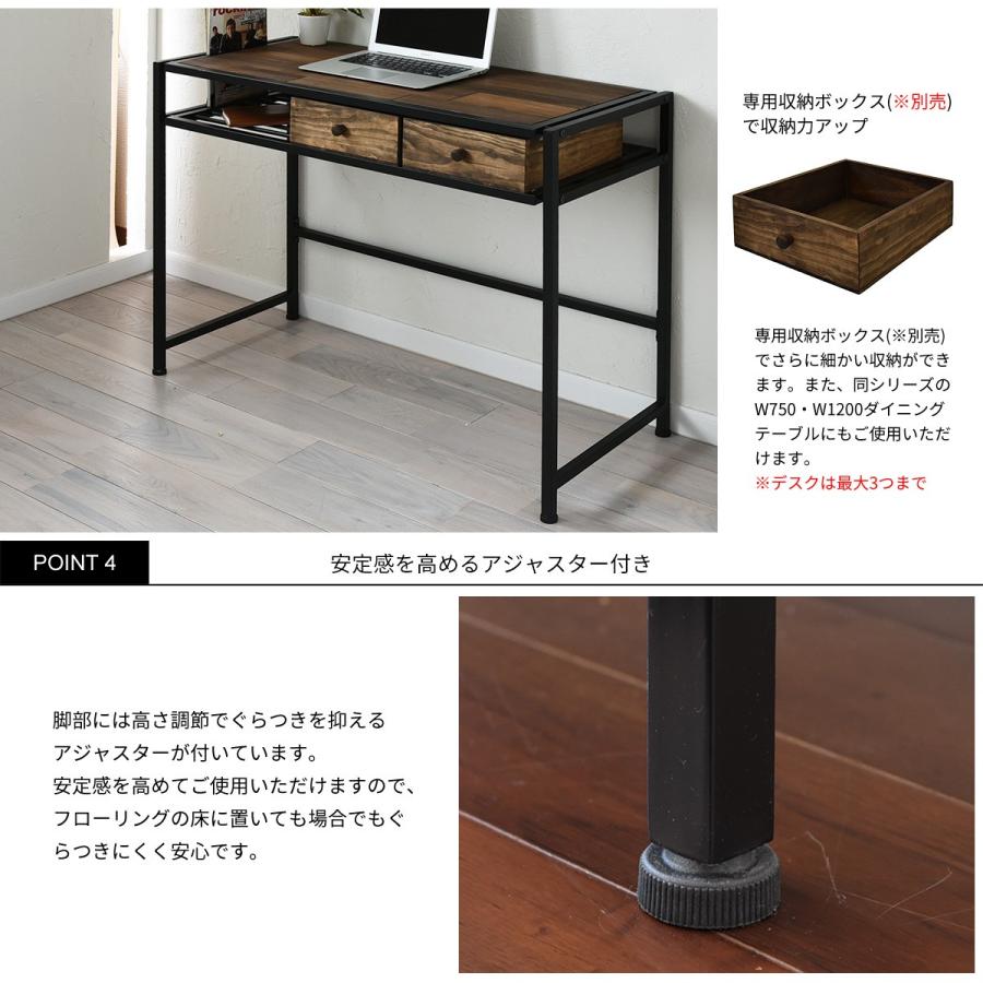 パソコンデスク 幅100 デスク 収納付き 木製折りたたみデスク 折りたたみ おしゃれ 棚 書斎机 木製 事務机・学習机