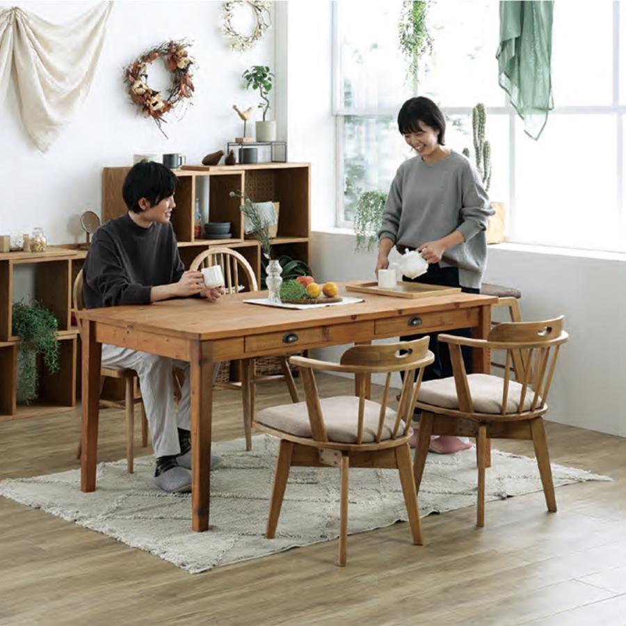 関家具 引き出し付きダイニングテーブル 食卓 幅160cm 6人用 関家具 引き出し付きダイニングテーブル 食卓 幅160cm 6人用