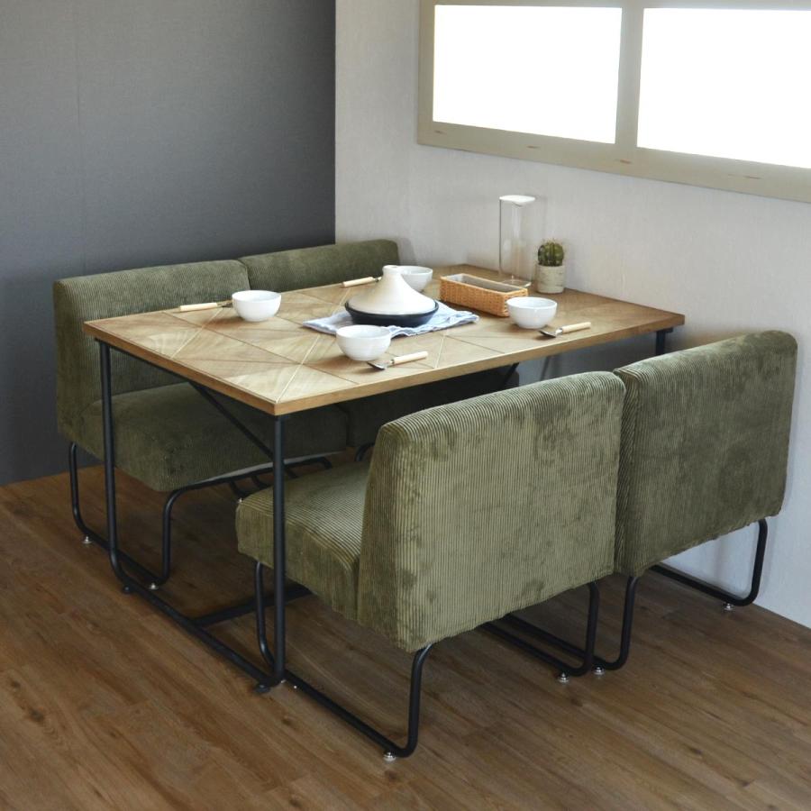 木製ダイニングテーブル 4人用 セット 北欧 ELEMENTS（インテリア） ダイニングテーブルセット 4人掛け 5点