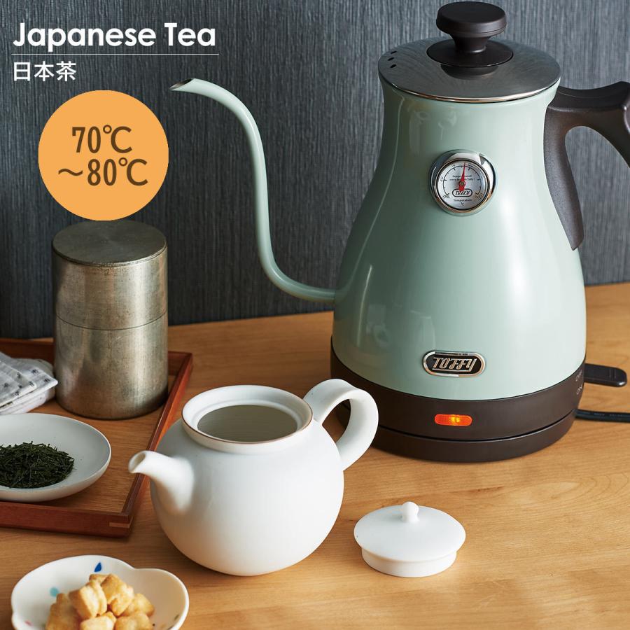 Toffy 温度計付き電気ケトル ミントグリーン Toffy 温度計付きケトル ｜ Toffy公式オンラインショップ