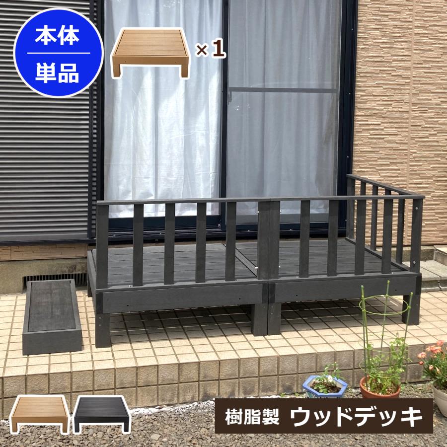 ウッドデッキ 本体 単品 人工木 樹脂 ベランダ テラス 縁側 庭 縁台