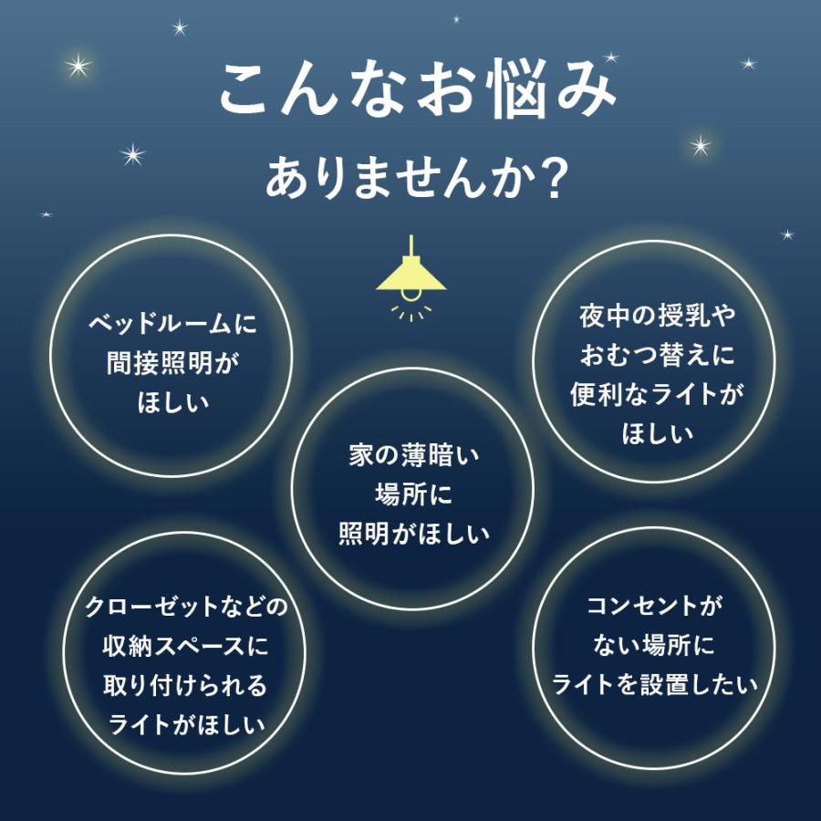 ナイトライト 授乳ライト 寝室 タッチライト 間接照明 おしゃれ 赤ちゃん led 調光 充電式 壁 インテリア ルームライト 卓上 コードレス 小型｜lifestylecompass｜04