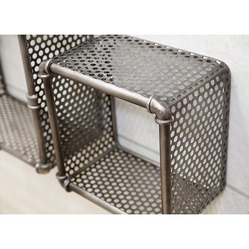 インダストリアルメタル [ウォールシェルフ スクエア] おしゃれ