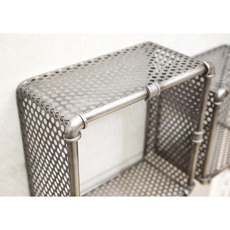 インダストリアルメタル [ウォールシェルフ スクエア] おしゃれ