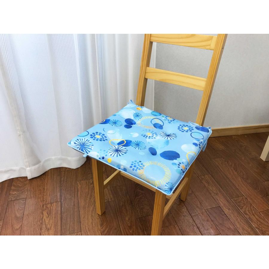 クッション 座布団 正方形 43×43 冷感 シートクッション 紐付き 車用