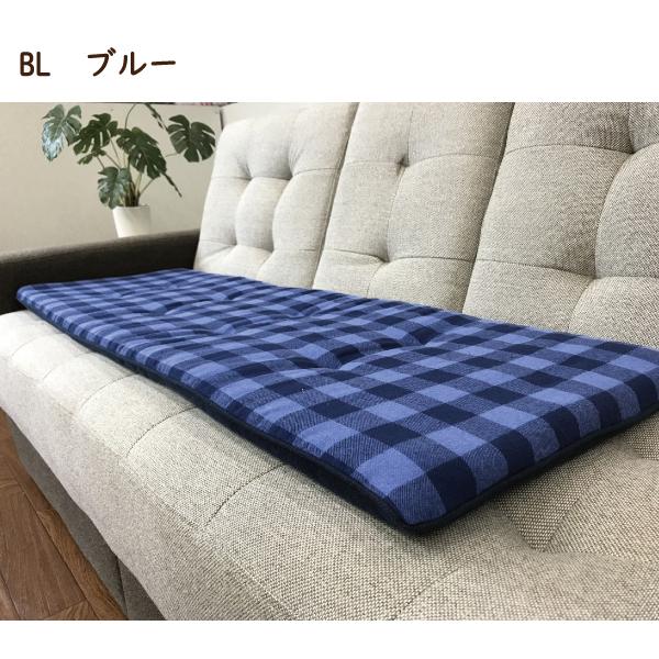 クッション ロングクッション ベンチ 車用 長椅子 長座布団 綿 先染め