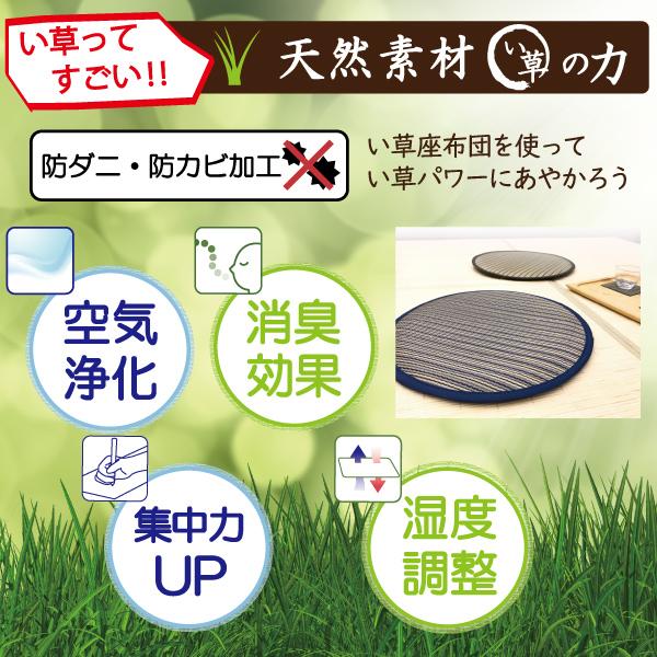 い草 座布団 クッション 円型 直径43cm 5枚セット お得 セール