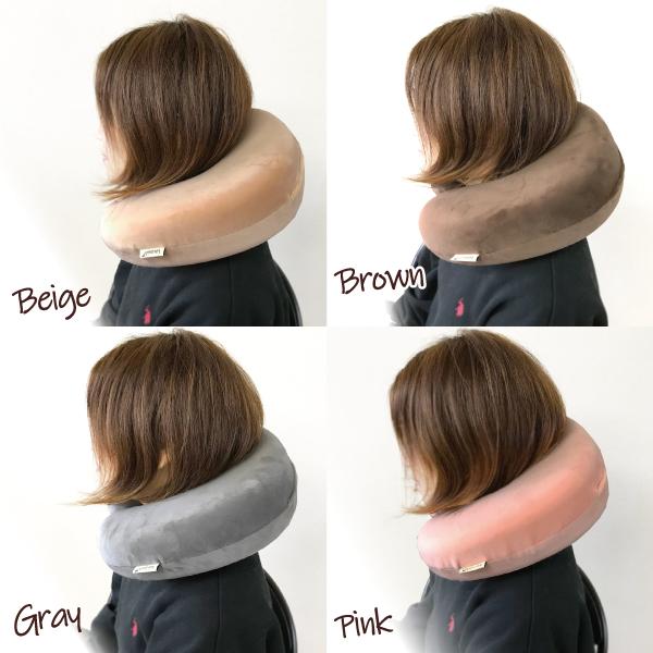 ネックピロー 低反発 ウレタン 首 旅行 キャンプ 運転 観劇 28×28×8