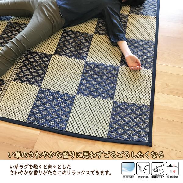 い草ラグ 180×180 180×230 裏貼り コンパクト 不織布 カーペット 上敷