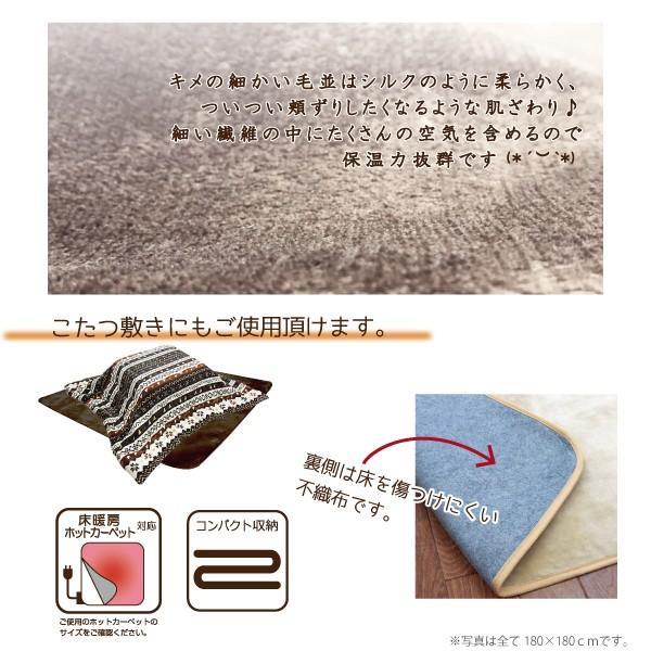ラグ カーペット ラグマット 長方形 3帖 3畳 おしゃれ ホット 