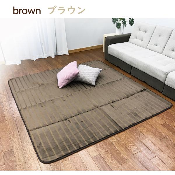 ラグ カーペット 正方形 こたつ敷き布団 厚手 8mm ホットカーペット