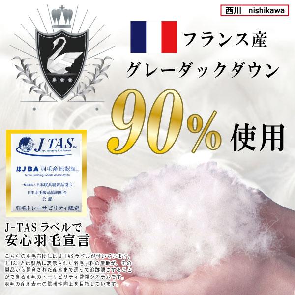 西川　羽毛布団　シングル　高級　おすすめ　掛布団　軽い あったかい 日本産 150×210　贈り物　F2043 値下げ　23年入荷　母の日　父の日｜lifestyleplus｜06