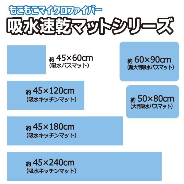 キッチンマット　120　滑り止め付　軽量　吸水　速乾　洗える　マット　マイクロファイバー　コンパクト｜lifestyleplus｜10