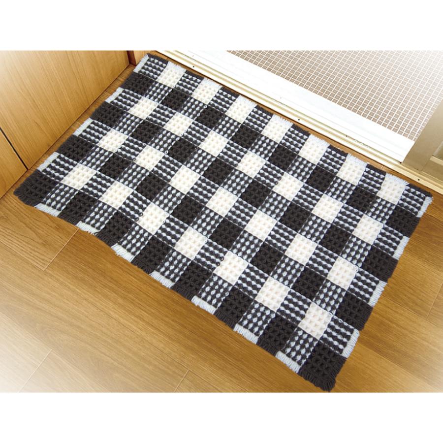 バスマット 玄関マット マット 40×60 吸水 ワッフル 滑り止め 洗える