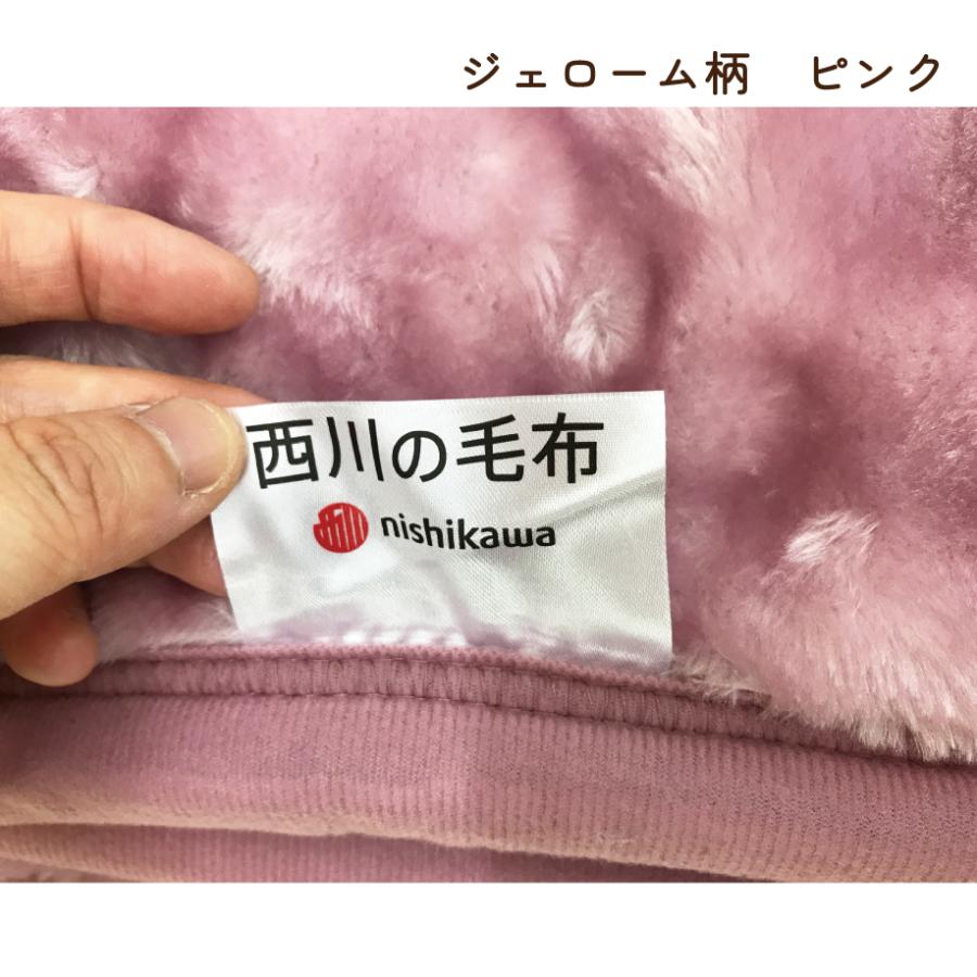 西川（nishikawa） 毛布 ダブル 180x210 衿付き合せ毛布 2枚合せ