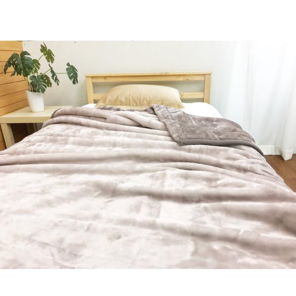 西川（nishikawa） 毛布 ダブル 180x210 衿付き合せ毛布 2枚合せ