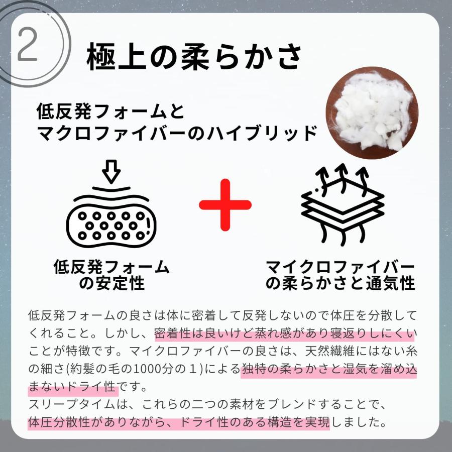 枕　フランスベット風　肩こり　大きい　横向き寝　抱き枕　ホテル仕様　スリープバンテージ　Sleep time　プレゼント　新生活　贅沢　快眠｜lifestyleplus｜07