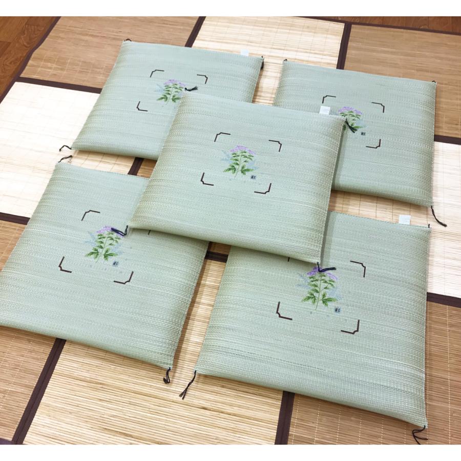 い草 座布団 クッション 55×55 綿入り 刺繍 高級 おしゃれ 夏 い草 座布団 クッション 55×55 綿入り 刺繍 高級 おしゃれ 夏