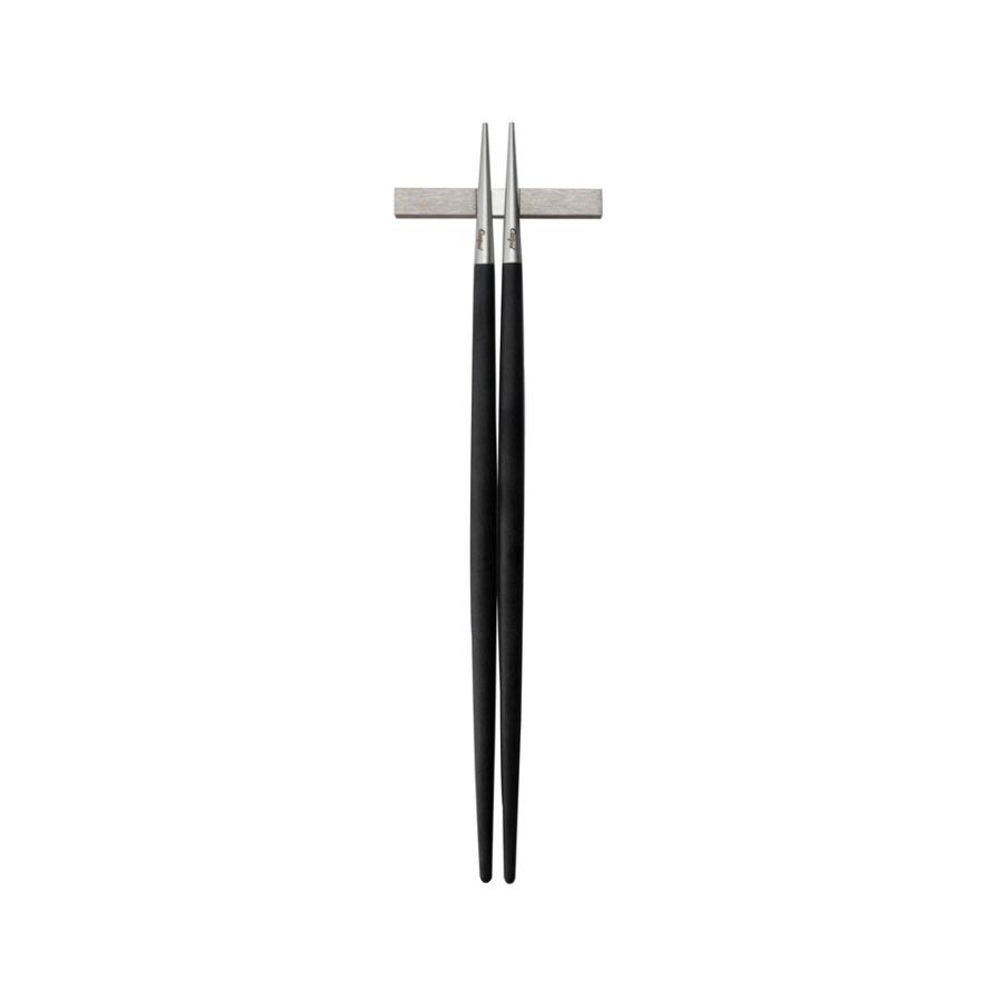 数量変更可！　正規品　クチポール　ゴア　ブラック＆シルバー　箸＆箸置き　２セット 楽天市場】Cutipol GOA クチポール ゴア ブラック 箸＋箸置き