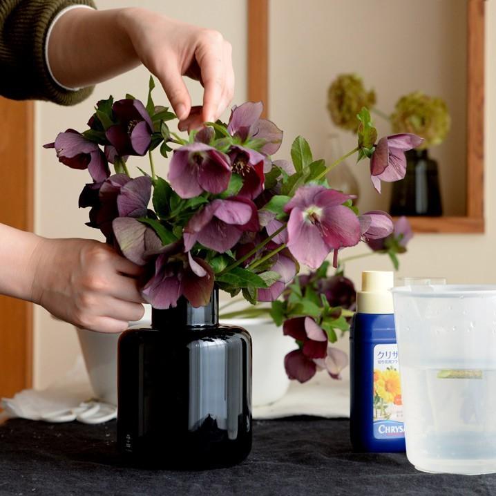スクルーフ SKRUF PONNY ベース ブラック 花瓶 フラワーベース ガラス