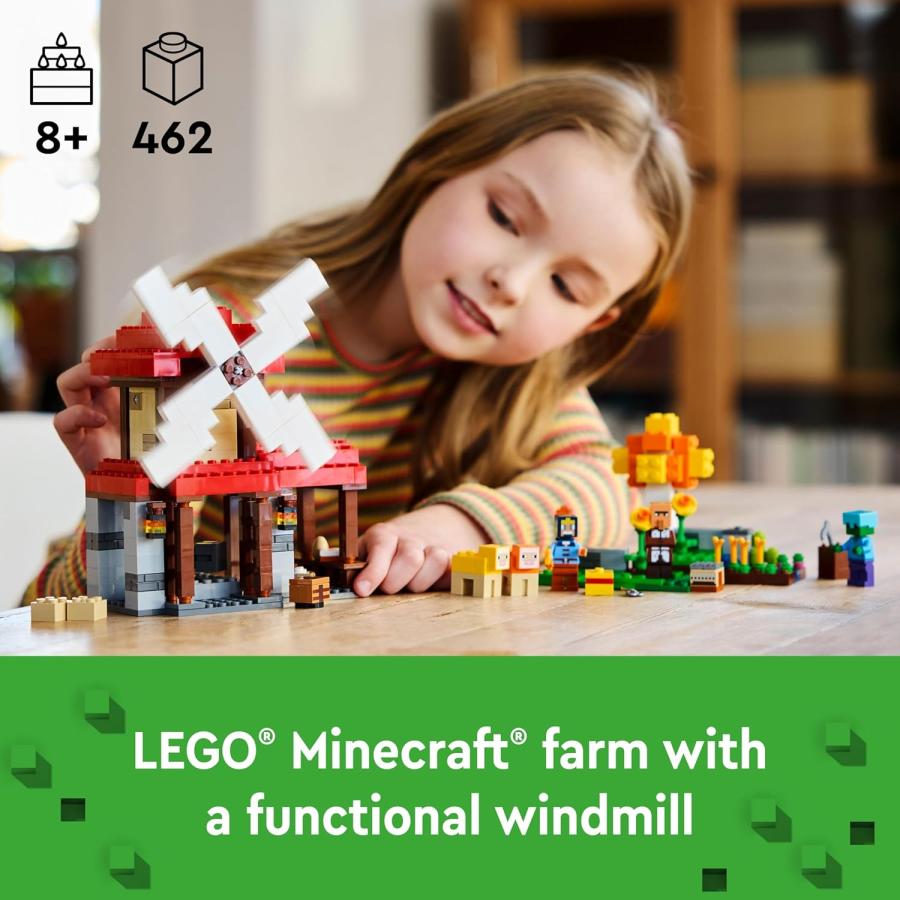 レゴ LEGO レゴブロック マイクラ マインクラフト 農場 風車 21262の画像