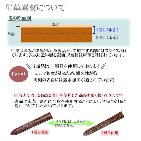 腕時計ベルト Dバックル 本革 牛革 ワニ皮型押し バネ棒・交換工具付 プッシュ式時計バンド 12mm 13mm 14mm 16mm 17mm 18mm 19mm 20mm 21mm 22mm 23mm 24mm｜lifetec-store｜14